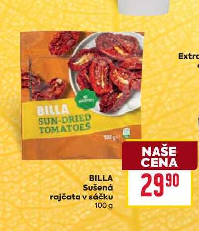 BILLA Sušená rajčata v sáčku 100 g 