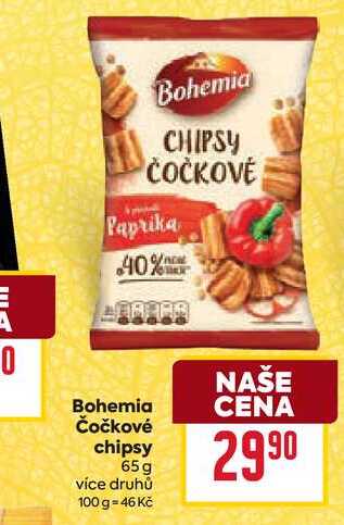 Bohemia Čočkové chipsy 65g