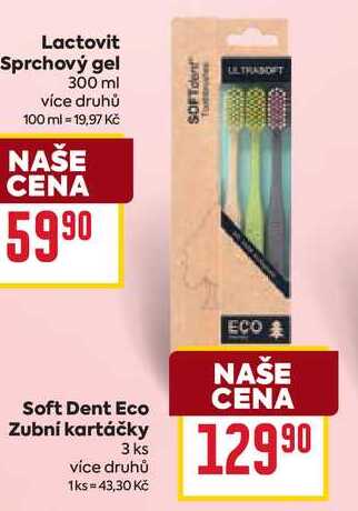 Soft Dent Eco Zubní kartáčky 3 ks 