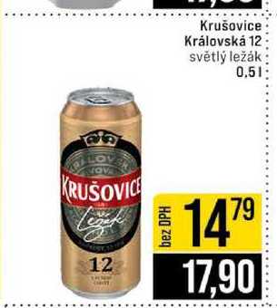 Krušovice Královská 12 světlý ležák 0.5l