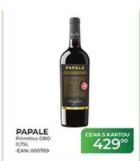 PAPALE Primitivo CAO 0.75 L