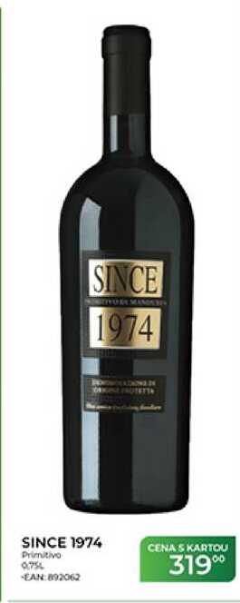 SINCE 1974 Primitivo 0,75 L