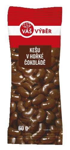 VÁŠ VÝBĚR Kešu v hořké čokoládě, 60 g