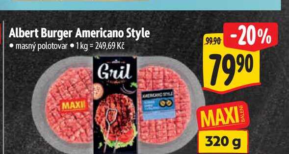 Albert Burger Americano Style  320 g