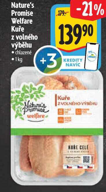 Nature's Promise  Welfare Kuře z volného výběhu 1 kg