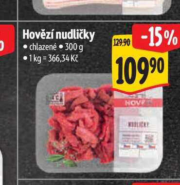  Hovězí nudličky  300 g