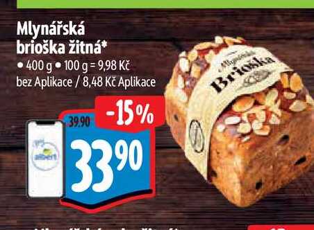 Mlynářská brioška žitná 400 g