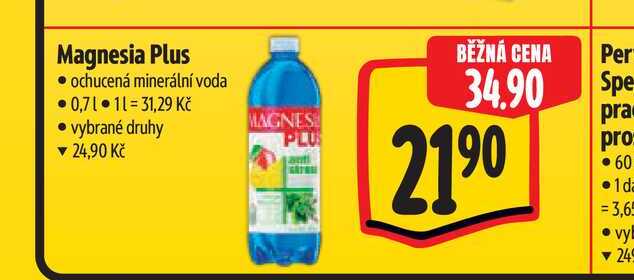 Magnesia Plus ochucená minerální voda  0,7 l
