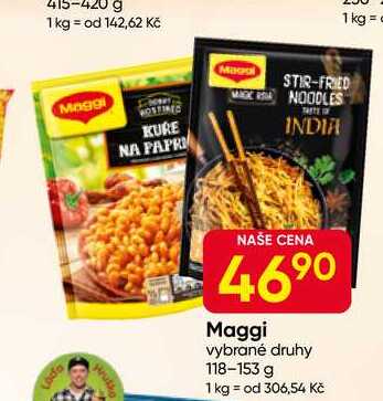 Maggi vybrané druhy 118-153 g 