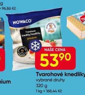 NOWACO Tvarohové knedlíky vybrané druhy 320 g 