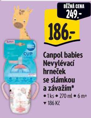 Canpol babies Nevylévací hrneček se slámkou a závažím