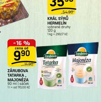 ZÁRUBOVA TATARKA, MAJONÉZA 90 ml 