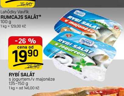 RYBÍ SALÁT s jogurtem s jogurtem/v majonéze 135-150 g