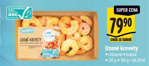 Uzené krevety, 120 g