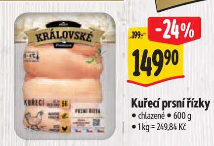 Kuřecí prsní řízky, 600 g