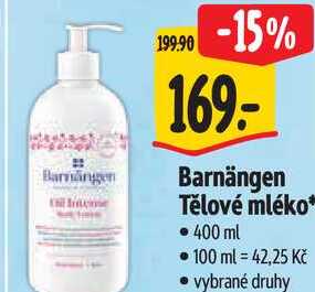 Barnängen Tělové mléko, 400 ml