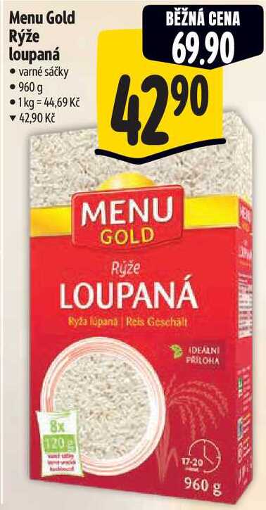 Menu Gold Rýže loupaná, 960 g