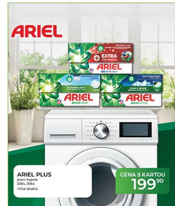 ARIEL PLUS prací kapsle 26ks, 30ks 