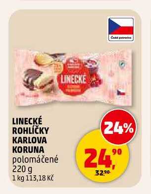 LINECKÉ ROHLÍČKY KARLOVA KORUNA, 220 g