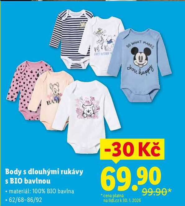 Body s dlouhými rukávy S BIO bavlnou 