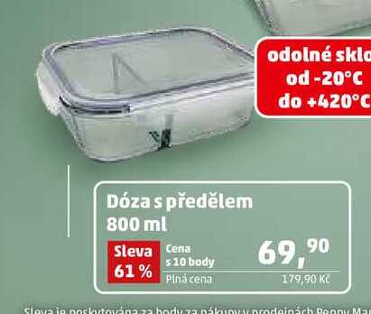 Dóza s předělem 800 ml 