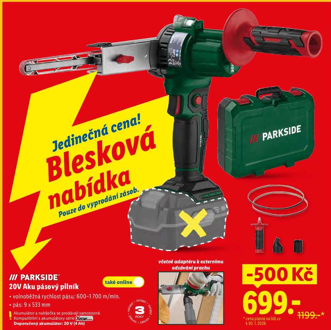 20V Aku pásový pilník