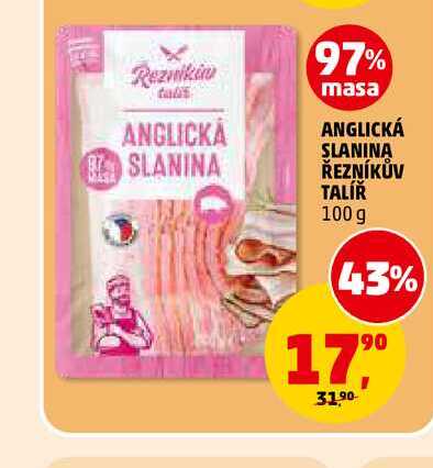 ANGLICKÁ SLANINA ŘEZNÍKŮV TALÍŘ, 100 g 