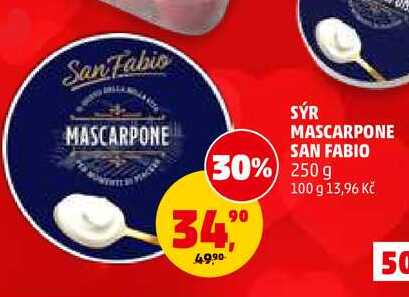 SÝR MASCARPONE SAN FABIO, 250 g