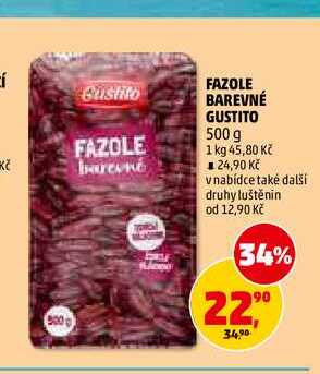FAZOLE BAREVNÉ GUSTITO, 500 g