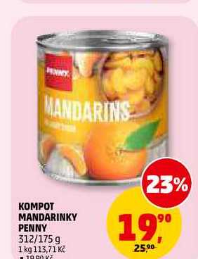KOMPOT MANDARINKY PENNY, 312 g