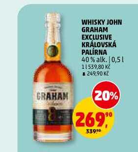 WHISKY JOHN GRAHAM EXCLUSIVE KRÁLOVSKÁ PALÍRNA, 0,5 l