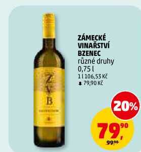 ZÁMECKÉ VINAŘSTVÍ BZENEC, 0,75 l
