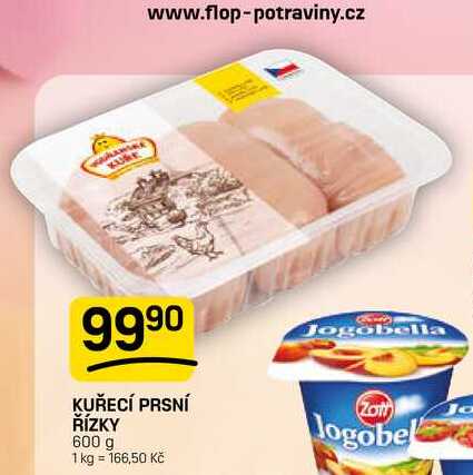 KUŘECÍ PRSNÍ ŘÍZKY 600 g 