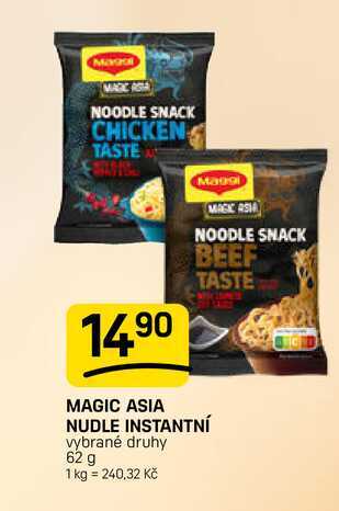 MAGIC ASIA NUDLE INSTANTNÍ vybrané druhy 62 g 