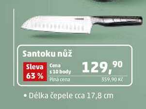 Santoku nůž Délka čepele cca 17,8 cm 