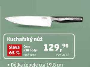 Kuchařský nůž Délka čepele cca 19,8 cm 