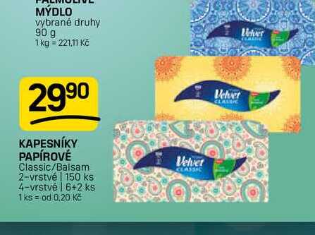 KAPESNÍKY PAPÍROVÉ Classic/Balsam 2-vrstvé 150 ks