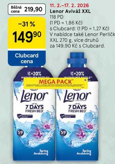 Lenor Aviváž XXL, 118 PD 