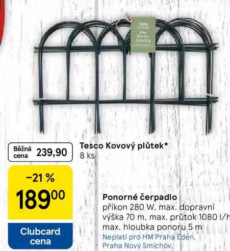 Tesco Kovový plůtek, 8 ks  