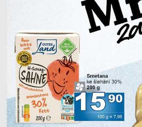 Smetana ke šlehání 30% 200 g 