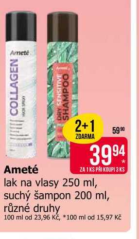 Ameté lak na vlasy 250 ml
