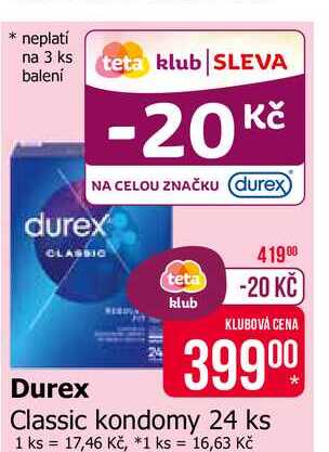 Durex Classic kondomy 24 ks 