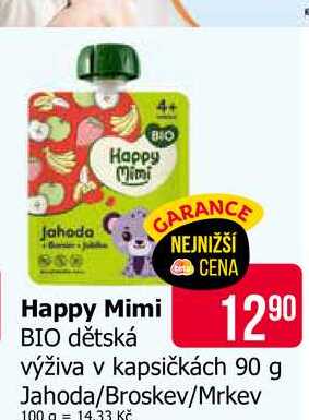 Happy Mimi dětská výživa v kapsičkách 90 g 