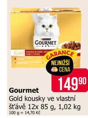 Gourmet Gold kousky ve vlastní šťávě 12x 85 g, 1,02 kg