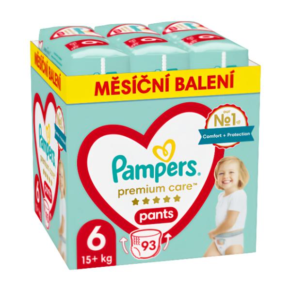 Pampers Pants Premium Care Plenkové kalhotky, měsíční balení, vel. 6 (15+ kg)