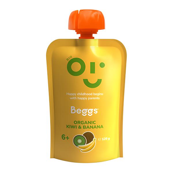 Beggs BIO Kiwi a banán Ovocný příkrm