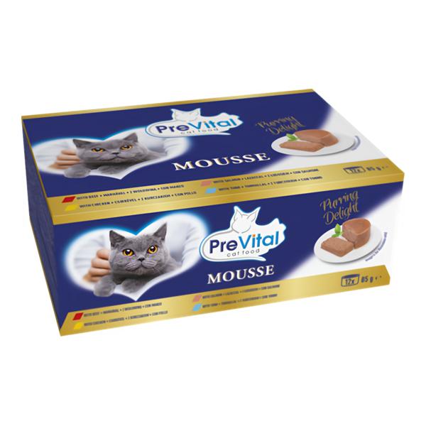 PreVital Konzerva pro kočky ryby, maso 12x85g