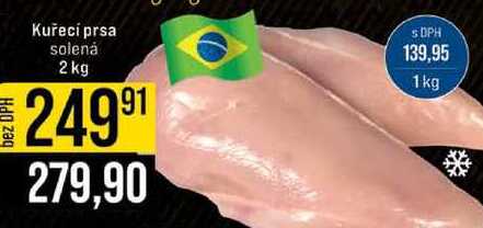 Kuřecí prsa solenȧ 2 kg 1 kg 
