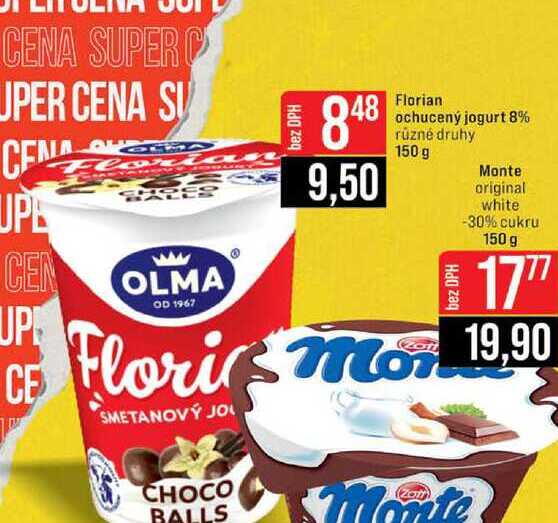 Florian ochucený jogurt 8% různé druhy 150 g