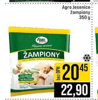 Agro Jesenice žampiony 350 g